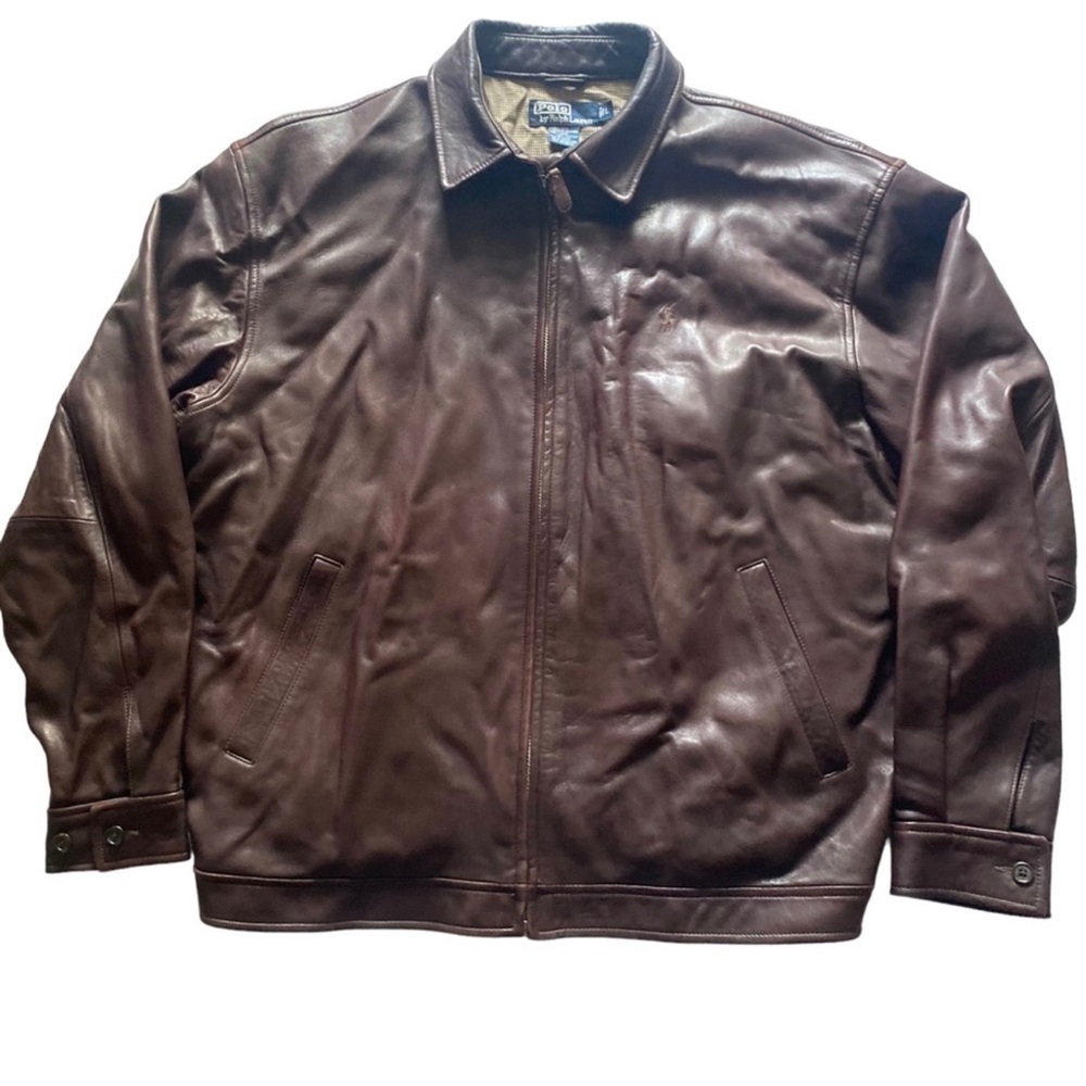 Polo Ralph Lauren leather jacket men size Large - Picture 3 of 9